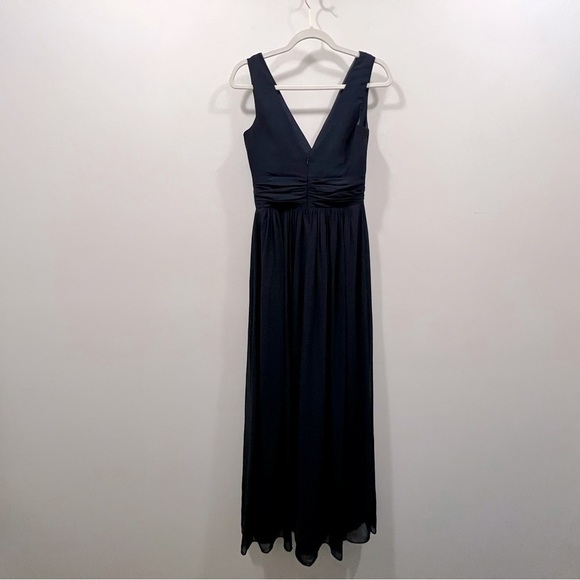 DESSY COLLECTION Shirred Chiffon Gown - Picture 11 of 12